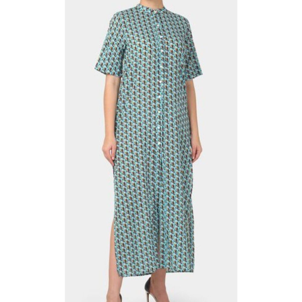 Diane Von Furstenberg DVF x Onia‎ Cover-up Dress Turqoise Renee Cotton Beach